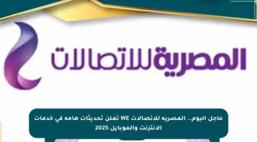 عاجل اليوم.. المصرية للاتصالات WE تعلن تحديثات هامة في خدمات الإنترنت والموبايل 2025